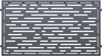 Panou gard metalic negru 2000x1000 mm 