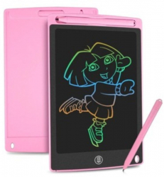 Tableta digitala color 12 inch pentru scris si desenat cu ecran LCD 29 cm roz 3ani+ 
