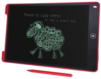 Tableta digitala LCD 10 inch pentru scris si desenat 27 cm rosu 3 ani+ 