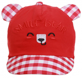 Sapca bebe baiat Smile Bear PAMI SBB-1221-127 46 cm Rosu