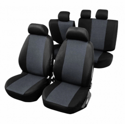 Set huse scaun 12 piese Dacia Logan III Berlina si Sandero III 2021 fara cotiera cu decupaj airbag OMC 