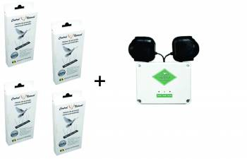 Set sistem de protectie contra porumbeilor 4 buc.Pestmaster + 1 dispozitiv electronic impotriva pasarilor BR14