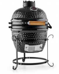 Gratar ceramic Kamado Grill diametru 13 inch/32cm negru 