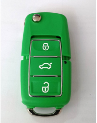 VW Carcasa cheie tip briceag 3 butoane Verde 