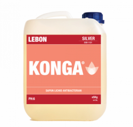 Aviz biocid - Sapun lichid cu dezinfectant 5 L Konga Silver 