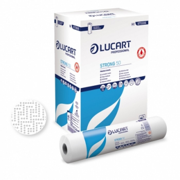 Rola medicala din hartie tratata antimicrobian alba - Strong 50 Joint LUCART latime 50cm lungime 50m Bax de 6 