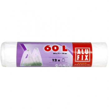 Saci menajeri albi Alufix 60l 12 buc/rola 