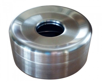 Scrumiera din otel inoxidabil cu capac 15 cm 