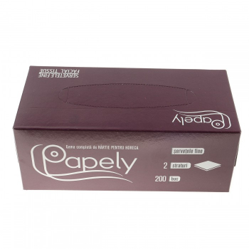 Servetele faciale cu 2 straturi 200 bucati/cutie Papely 