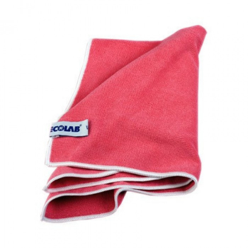 Set 5 lavete microfibra culoare ROSIE Ecolab 40x40 cm