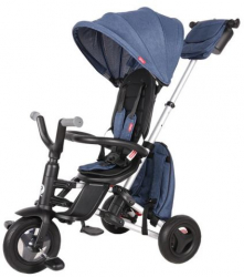 Tricicleta ultrapliabila Qplay Nova Rubber albastru inchis 