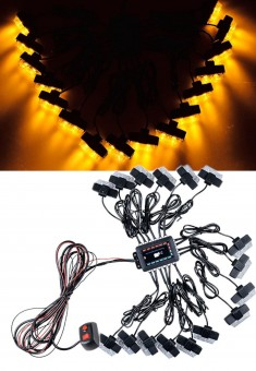 STROBOSCOAPE LED LUMINA Galbena 16 mini proiectoare generatie III 