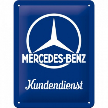 Placa metalica - Mercedes Benz Customer Service - 15x20 cm 