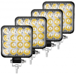 Set 4 proiectoare 16 LED 48W auto offroad barci ATV tractor 