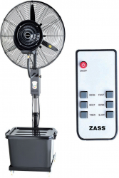 Ventilator de exterior multi-functional cu pulverizare Zass ZOMF 01 260W 3 viteze 66 cm Telecomanda Gri 