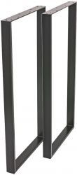 Set 2 picioare Masa Bar stil scandinav Profil Lat Vopsire in camp electrostic Finisaje Premium BalustradeTM Metal Negru 