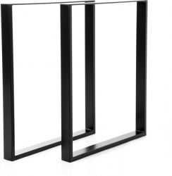 Set 2 picioare masa stil scandinav Profil Lat Vopsire in camp electrostic FInisaje Premium BalustradeTM Metal Negru 72x50x6 cm