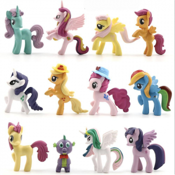 Set 12 ponei My littlle pony 6 cm multicolor 3ani+ 