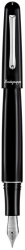 Stilou Montegrappa Elmo 01 rasina neagra cu minuterii din paladium 