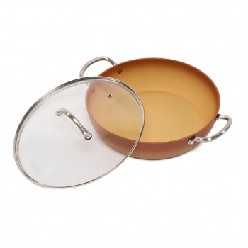 CRATITA ALUMINIU+CAPAC 28x7.5 CM 3.7L CERAMICA DO BRAZIL COOKING BY 