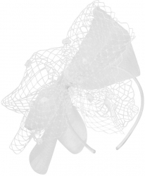 Voaleta Betmar Coco Fascinator Alb 