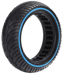 Cauciuc plin pentru trotineta electrica 8.5 x 2 inci negru/albastru 