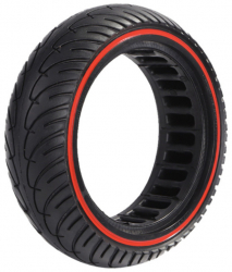 Cauciuc plin pentru trotineta electrica 8.5 x 2 inci negru/rosu 