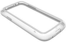 Bumper plastic/silicon pentru Samsung Galaxy S4 alb 