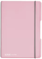 Caiet My.book Flex A5 40f 80gr Patratele Coperta Roz Transparenta Elastic Gri