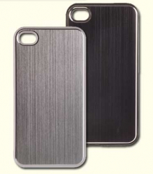 Carcasa cu aspect de aluminiu pentru iPhone 4G/4S neagra