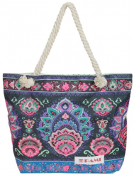 Geanta plaja dama PAMI GP-1221-289 46x36 cm Bleumarin 