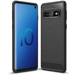 Husa de silicon CARBON pentru SAMSUNG A600 GALAXY A6 2018 neagra 