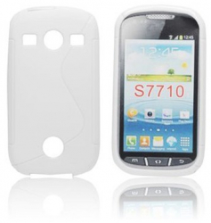 Husa de silicon S-Case pentru Samsung S7710 GALAXY XCOVER 2 alba 