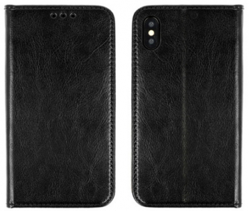 Husa flip Diary Flexy piele naturala neagra pentru SAMSUNG J737 GALAXY J7 2018 