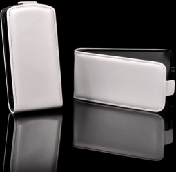 Husa flip slim pentru iPhone 4 alba 