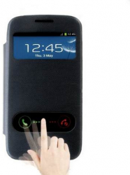 Husa flip tip S-View pentru Samsung Galaxy Trend Lite s7390/s7392 neagra 