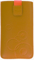 Husa piele DEKO 1 marime 12 130x70x10mm LG l7/Nok 510/820/900/Sam i9100/Sony lt26i/lt30p caramel 
