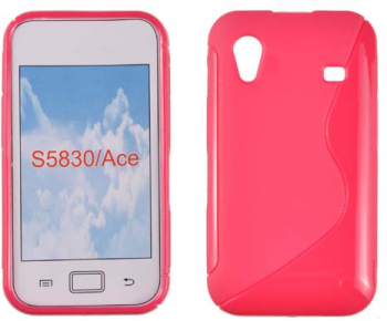 Husa silicon S-case pentru Samsung S5830 ACE roz 