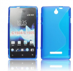 Husa silicon S-case pentru SONY Xperia E C1504/C1505/C1605 DUAL albastra 