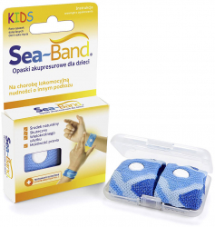 Set 2 bratari de presopunctura Sea-Band contra starii de greata si raului de masina pentru copii Albastru 