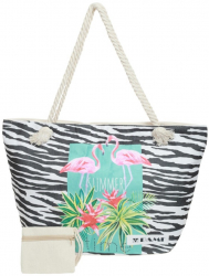 Geanta plaja dama PAMI GP-1221-284 58x38x18 cm Negru 