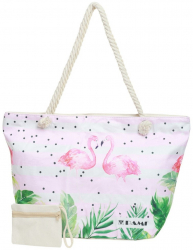 Geanta plaja dama PAMI GP-1221-284 58x38x18 cm Roz deschis 