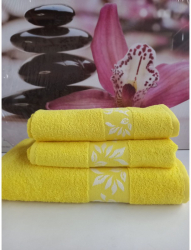 Set 3 Prosoape New Maura 3050 + 50100 + 70140Cm Studio Casa - 100Bbc Galben