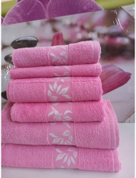 Set 6 Prosoape New Maura 2 buc 3050 + 2 buc 50100 + 2 buc 70140Cm Studio Casa - 100Bbc Roz 