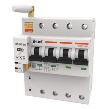 Siguranta automata inteligenta cu contorizare iHunt Home WIFI Smart Circuit Breaker with Metering 4P 100A
