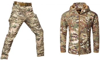 Costum tactic camuflaj multicam softshell 2XL 