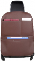 Organizator pentru spatarul scaunului auto 4 buzunare Piele ecologica Maro HUR-BBL5404