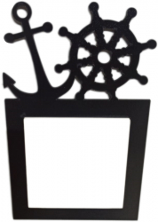 Decoratiune priza ANCORA lemn 65x65 mm negru EHA 