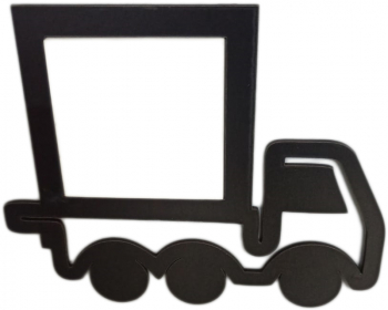 Decoratiune priza CAMIONETA lemn 65x65 mm negru EHA 
