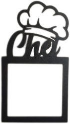 Decoratiune priza CHEF lemn 65x65 mm negru EHA 